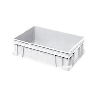 Caja de Ordenación NE 6423, Plástico Blanco, Apilable, 45L, Resistente al Agua, Estilo Industrial | Denox