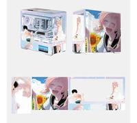 Caja De Ordenador, Caja De PC Gaming De Torre Media M-ATX/ITX - Puertos Frontales USB 3.0/Tipo-C - Panel Panorámico De Cristal Templado - Incluye Pantalla De Expansión De 6 Pulgadas