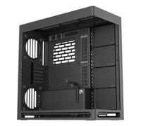 HAVN HS 420 Dual Chamber ATX Mid Tower PC Carcasa negra | Diseño híbrido, espacio para ventiladores de 11 x 140 mm y soporte para 3 radiadores de 420 mm, gestión de cables SimpliCable, vidrio