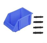 Caja de organización de herramientas para sistemas de estantería de taller con material de HDPE y proceso de fabricación moldeado por inyección (azul)