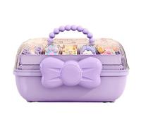 Caja De Organizadores De Accesorios para El Cabello - Estuche De Almacenamiento Versátil con Mango | Caja De De 3 Capas para Niñas Clips De Pelo | Organizador De Herramientas De Uñas RT