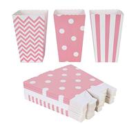 Caja de Palomitas de Maíz 36 Piezas Bolsas Bolsa de Palomitas para Los Bocados del Partido Los Dulces Las Palomitas y Los Regalos 12 * 7 cm