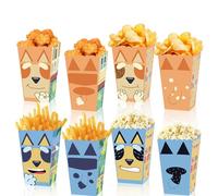 Caja de Palomitas de Maíz,Bolsas Bolsa de Palomitas 12 Piezas Caja de Fiesta de Palomitas Contenedor de Dulces para Los Bocados del Partido Los Dulces Las Palomitas y Los Regalos,Bluey