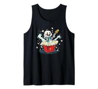 Caja de palomitas de maíz con traje de guitarra mecedora para adultos y niños Camiseta sin Mangas