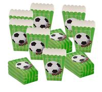 Caja de palomitas de maíz de fútbol de 24 piezas CHUNLINLAODA Popcorn Box de Fútbol Decoración De Fiesta Temática De Fútbol Cajas De Golosinas De Palomitas De Maíz para Cine y Fiestas (verde)