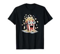 Caja de Palomitas de maíz Feliz para los Amantes del Cine Camiseta