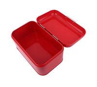Caja de Pan Retro Suave y Brillante, Caja de Almacenamiento de Pan de Metal de Gran Capacidad para Hornear y Organizar la Cocina (rojo)