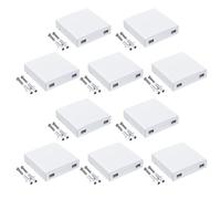 Caja de panel de red con múltiples puertos, ABS, instalación rápida, caja de fácil instalación