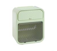 Caja de pañuelos, 1 paquete de soporte para pañuelos de baño montado en la pared con cajón, almacenamiento impermeable para rollos y toallitas, instalación sin taladro para la organización del baño en