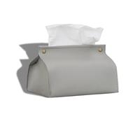 Caja De Pañuelos Bolsa de pañuelos, servilletero cuero, caja plegable for el hogar, sala estar, oficina, estuche almacenamiento impermeable y a prueba polvo Para Sala De Estar(Grey)