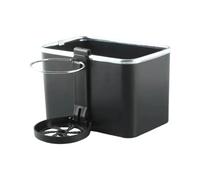 Caja de Pañuelos Caja de almacenamiento for reposabrazos coche multiusos con portavasos plegable, tejido fácil instalar Fundas para Porta Pañuelos