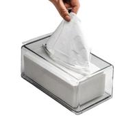 Caja de Pañuelos Caja de pañuelos acrílica, soporte Facial transparente, servilleta rectangular, guantes desechables Fundas para Porta Pañuelos