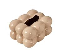 Caja de Pañuelos Caja de pañuelos cerámica, cubierta, secador burbujas, soporte for hojas, dispensador Facial creativo Fundas para Porta Pañuelos(Brown)
