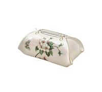 Caja de Pañuelos Caja de pañuelos cerámica for almacenamiento del hogar, cajón papel, adornos Fundas para Porta Pañuelos(White)