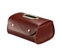 Caja de Pañuelos Caja de pañuelos con soporte for servilletas rectangulares cuero elegante Fundas para Porta Pañuelos(D(genuine Leather))