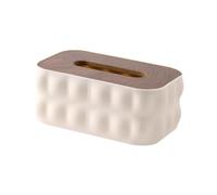 Caja de Pañuelos Caja de pañuelos, cubierta, servilletero, decoración creativa decorativa for el hogar, dispensador papel Rectangular Fundas para Porta Pañuelos(White)