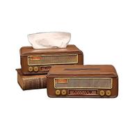 Caja de pañuelos Caja de pañuelos de radio, cajón de papel for sala de estar del hogar, decoración creativa de cajón de papel de escritorio Portapañuelos