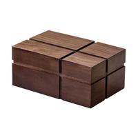 Caja de Pañuelos Caja de pañuelos madera maciza nogal, decoración del hogar lujo, ligera y minimalista Fundas para Porta Pañuelos(Cross model)