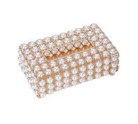 Caja de pañuelos Caja de pañuelos perla imitación lujo, almacenamiento for estuche, contenedor papel escritorio, dispensador servilletas Soporte para decoración de habitaciones(S)