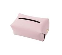 Caja de Pañuelos Caja de pañuelos piel sintética, cubierta Color sólido, soporte Rectangular, organizador papel, almacenamiento Fundas para Porta Pañuelos(Pink)