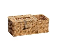 Caja de Pañuelos Caja de pañuelos ratán, funda rectangular tejida Natural for servilletas faciales Fundas para Porta Pañuelos(B)