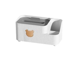 Caja de pañuelos Caja de pañuelos rectangular, organizador multifuncional bonito, almacenamiento papelería con Control remoto Soporte para decoración de habitaciones