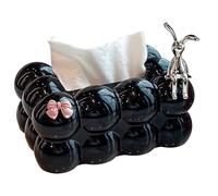Caja de pañuelos con diseño de conejos juguetones adecuada para niños y adolescentes, práctico y fácil de rellenar añade decoración, dispensador de pañuelos de repuesto fácil