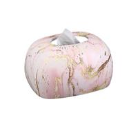 Caja de pañuelos con diseño mármol for mesa salón, servilletero cerámica rosa Portapañuelos de papel