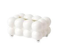Caja de pañuelos con forma de burbuja, color blanco