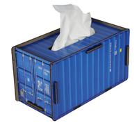 Caja de pañuelos con forma de contenedor azul de Werkhaus