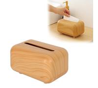 Caja de pañuelos con tapa para baño, diseño moderno, plástico, diseño escandinavo, 9,5 x 17 x 11,5 cm (alto x ancho x profundidad)