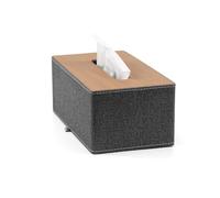 Caja de pañuelos cosméticos, 25,5 x 14,2 x 10,5 cm PU Cuero Caja de pañuelos Titular, Rectangular Caja de pañuelos Fundas para Kleenex servilleta Rectangular pañuelos Titular para baño hogar Oficina