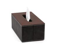 Caja de pañuelos cosméticos, 25,5 x 14,2 x 10,5 cm PU Cuero Caja de pañuelos Titular, Rectangular Caja de pañuelos Fundas para Kleenex servilleta Rectangular pañuelos Titular para baño hogar Oficina