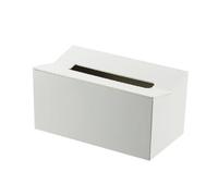 Caja de Pañuelos Cubierta de caja pañuelos cuadrada montada en la pared for cajón dormitorio cocina Fundas para Porta Pañuelos(White)