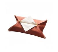 Caja de Pañuelos Cubierta de caja pañuelos, soporte dispensador tela lino y algodón, minimalista, Retro, elegante refinado Fundas para Porta Pañuelos(Orange)