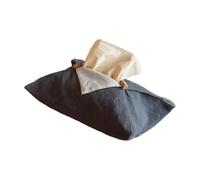 Caja de Pañuelos Cubierta de caja pañuelos, soporte dispensador tela lino y algodón, minimalista, Retro, elegante refinado Fundas para Porta Pañuelos(Gray)