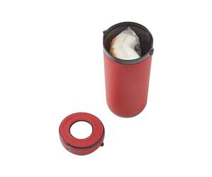 Caja de pañuelos de coche multifunción, soporte de cubierta, tubo de papel redondo automático, copa de ventana rota de seguridad con martillo Interior, 1 Uds.(Red)