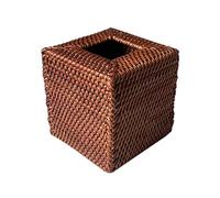 Caja de pañuelos de dados decorativos con organizadores secundarios para cómoda de escritorio tejida a mano en caramelos