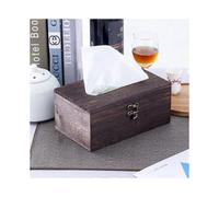Caja de pañuelos de madera retro, soporte para papel higiénico, servilletero, decoración para el hogar