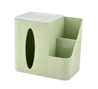 Caja de pañuelos de papel， Bonita funda de plástico for pañuelos y organizador for mesita de noche(Green)