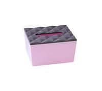 Caja de pañuelos de papel， Caja de pañuelos de plástico rectangular y de viaje for tocadores de baño, mesitas de noche y oficinas.(Pink,B)