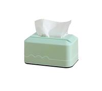 Caja de pañuelos de papel， Caja de pañuelos de plástico rectangular y de viaje for tocadores de baño, mesitas de noche y oficinas.(Green,A)