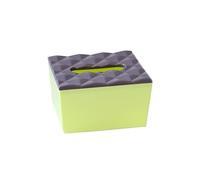 Caja de pañuelos de papel， Caja de pañuelos de plástico rectangular y de viaje for tocadores de baño, mesitas de noche y oficinas.(Green,B)