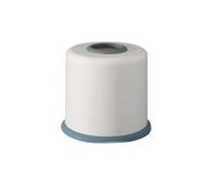 Caja de pañuelos de papel， Dispensador de servilletas portátil y duradero con estante for rollos de papel redondo(Blue)