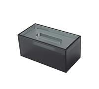 Caja de pañuelos de papel， Funda moderna for pañuelos faciales y porta pañuelos faciales rectangular(Clear,L)