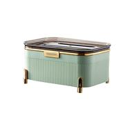 Caja de pañuelos de papel， Organizador de pañuelos multifunción, soporte decorativo for pañuelos, caja de pañuelos con forma de cubo.(Light Green)