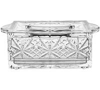 caja de pañuelos de papel para el hogar, Servilletero rectangular de cristal transparente for baño, cocina y oficina