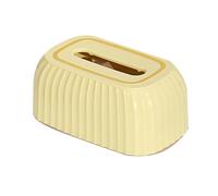 Caja de pañuelos de papel， Porta pañuelos rectangular de plástico y caja de pañuelos moderna y sencilla(Yellow)