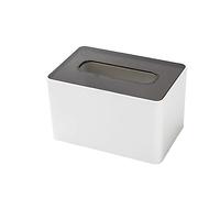 Caja de pañuelos de papel， Porta toallas de papel de plástico, caja dispensadora de pañuelos faciales y caja de pañuelos desechables(L)