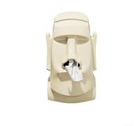 Caja de pañuelos de piedra artística para decoración del hogar, elegante dispensador de servilletas con diseño ABS moderno, estante de almacenamiento de escritorio multiusos para vivir (blanco)